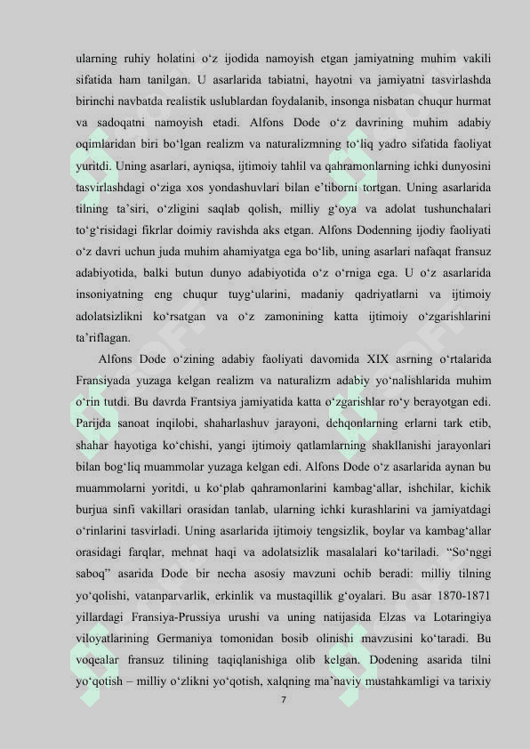 Alfons Dodening Soʻnggi saboq asarida Milliy tilning ahamiyati 7