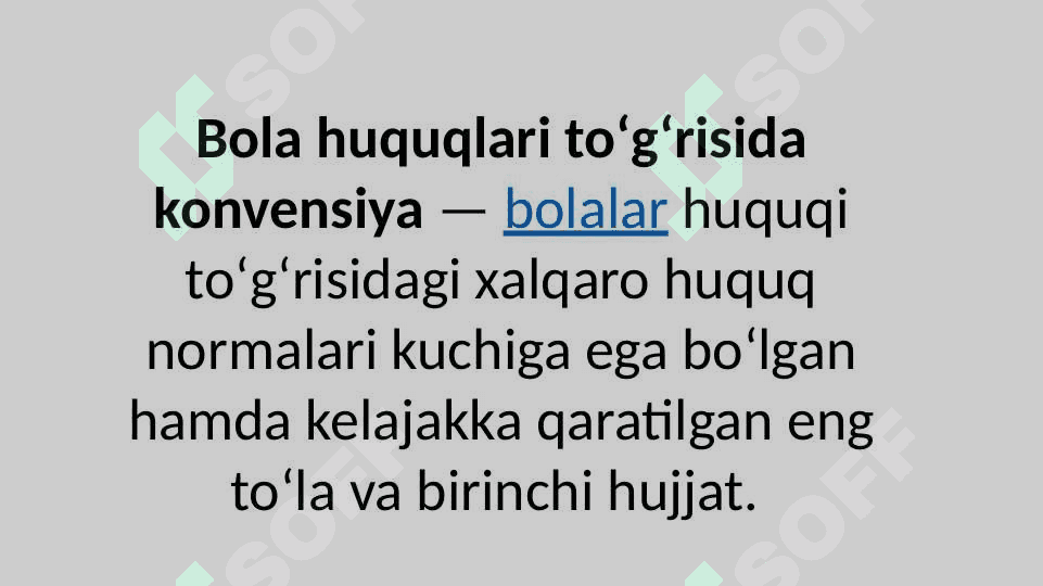 Bola huquqlari to'g'risidagi konvensiya 7