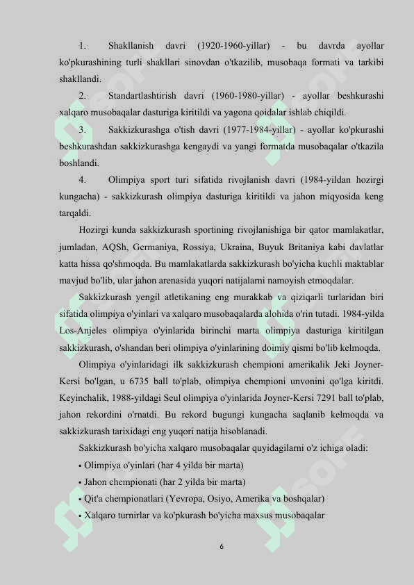 Yengil atletika sakkizkurash haqida. 6