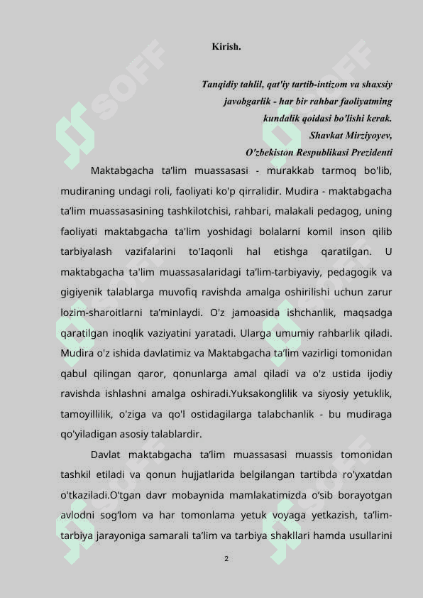 MAKTABGACAHA TA'LIM MUASSASALARI TASHKIL QILISH VA UNGA RAHBARLIK 2