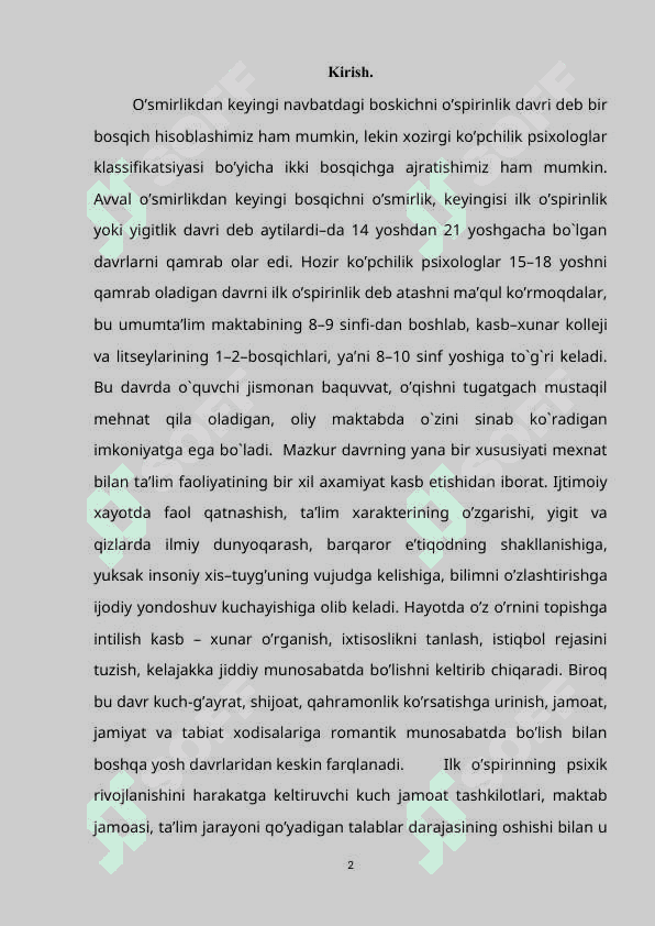 O'SMIRLIK VA ILK O'SPIRINLIK DAVRIDA OLIB BORILADIGAN KORRUKSION FAOLIYAT 2