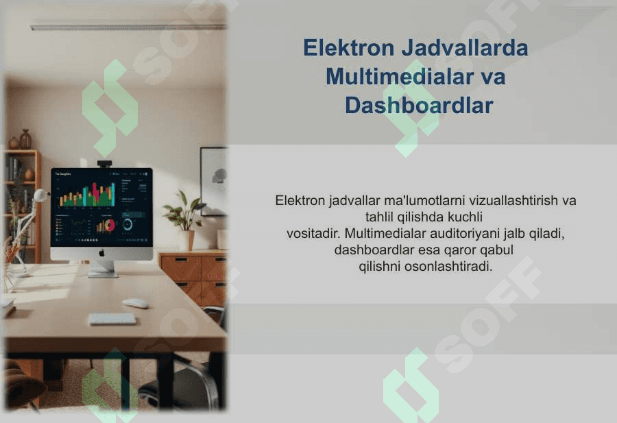 Elektron Jadvallarda Multimedialar va Dashboardlar 2