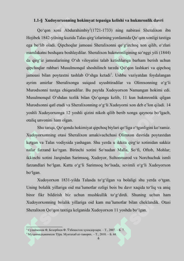 Xudoyorxon portretiga siyosiy chizgilar kurs ishi 6