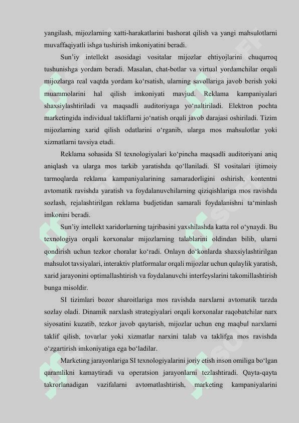 MARKETINGDA SUN’IY INTELLEKT TEXNOLOGIYALARINING ROLI 4
