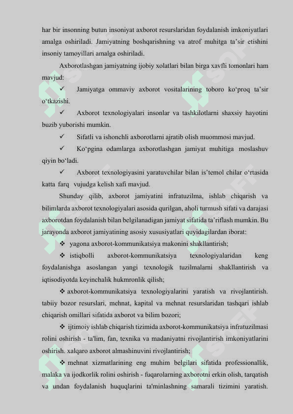 AXBOROTLASHGAN JAMIYAT VA UNING ISTIQBOLLAR 5