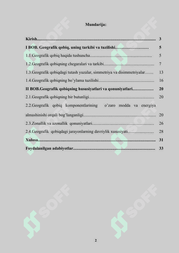 Geografik qobiqdagi moddalarning kimyoviy va fizik xossalari 2