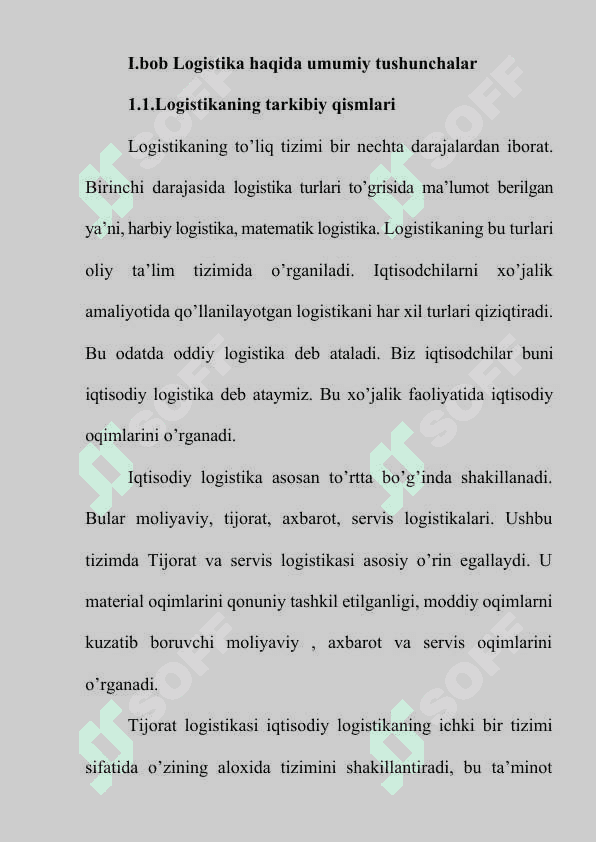 Yetkazib berish tizimidagi logistik xo‘jalik tizimlari 4