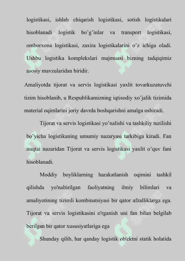 Yetkazib berish tizimidagi logistik xo‘jalik tizimlari 5