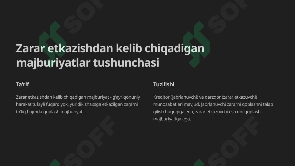 Zarar etkazishdan kelib chiqadigan majburiyatlar 2