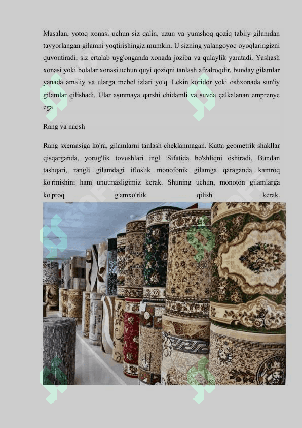 GILAM TO’QISH SAN’ATI TARIXI VA USLUBLARI 4