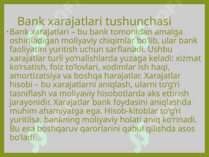 Bank Harajatlari hisobi 3