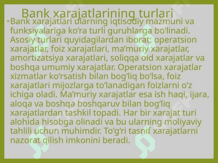 Bank Harajatlari hisobi 4