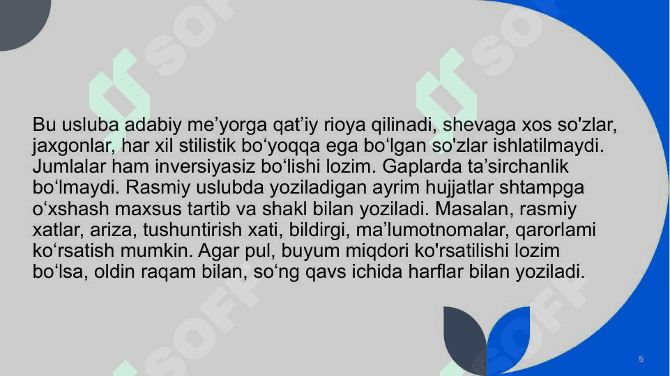 RASMIY USLUB 5