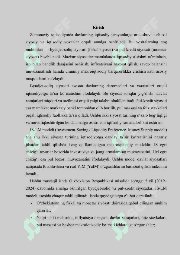 IS-LM modelida byudjet-soliq va pul-kredit siyosati 3