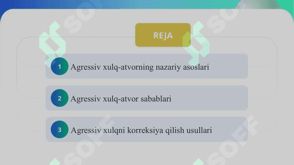 Agressiv xulq-atvor sabablari va korrektsiya usullari Sslayd 2