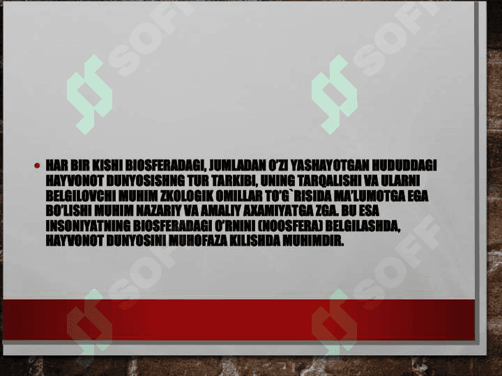 Hayvonlarning turli muhit sharoitlarga moslanishi 4