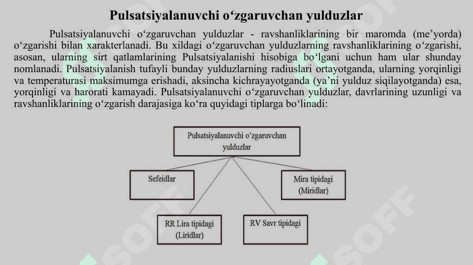 Fizik O‘zgaruvchi Yulduzlar: Sefeidlar, Yangi va O‘ta Yangilar 4