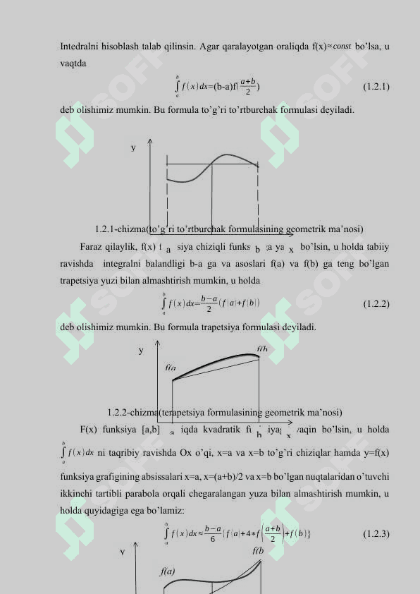 GAUSS TIPIDAGI KVADRATUR FORMULALAR. KURS ISHI 7