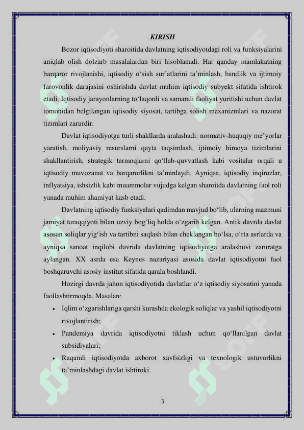 Davlatning iqtisodiy vazifalari 3