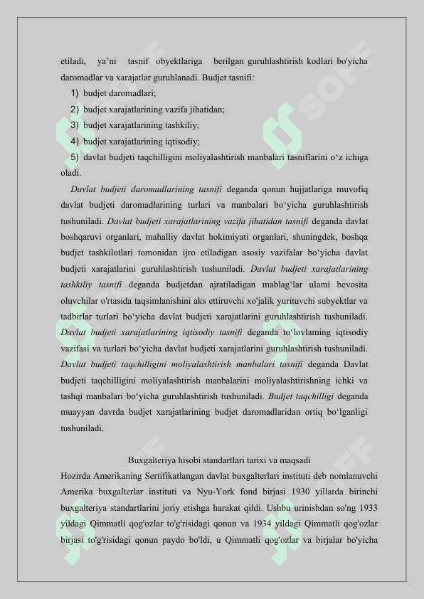 BUXGALTERIYA HISOBINING PREDMETI , OB’EKTLARI  VA USULLARI 6