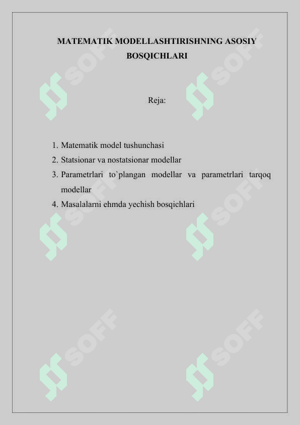 MATEMATIK MODELLASHTIRISHNING ASOSIY BOSQICHLARI 2