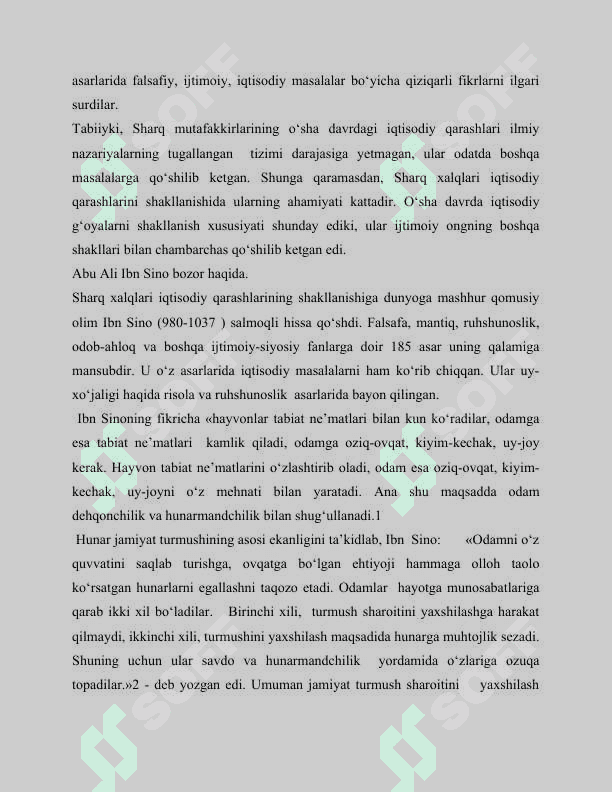 SHARQ  MUTAFAKKIRLARINING IQTISODIY TA’LIMOTI. 4