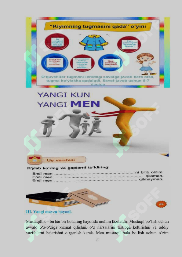"Men kimman" mavzusida mikro dars (dars ishlanmasi) 8