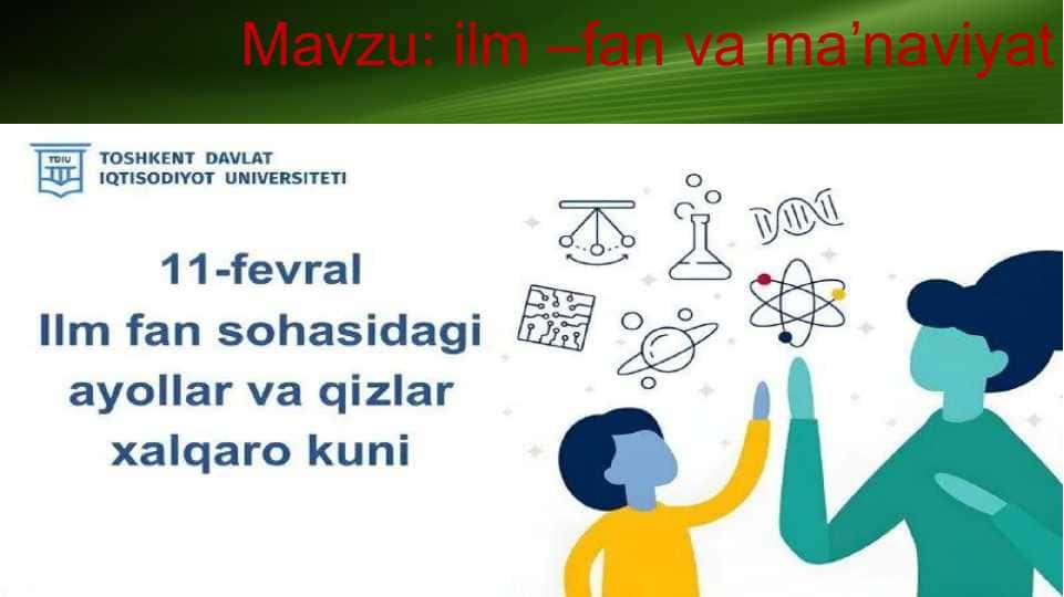 ilm –fan va maʼnaviyat