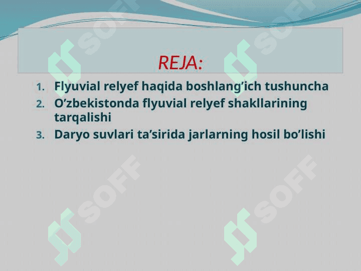 Flyuvial relyef shakllari 2