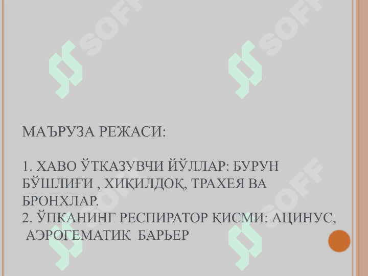 НАФАС ОЛИШ СИСТЕМАСИ 2