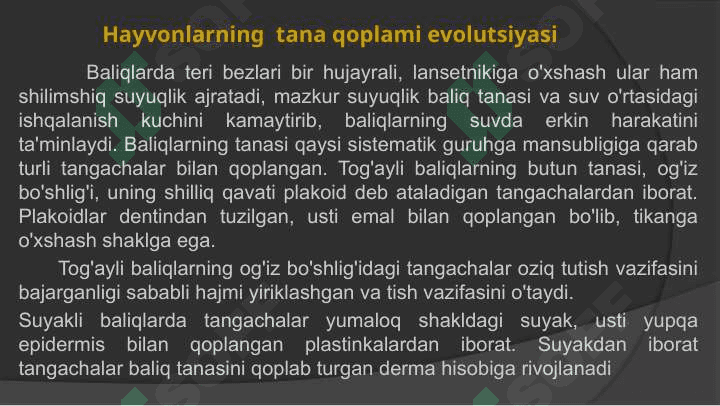 Hayvonlarning tana qoplami 3