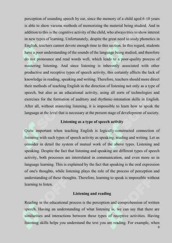 Teaching Listening on the Topic “Music in Our Life” for the Pre-Intermediate Level Pupils 6
