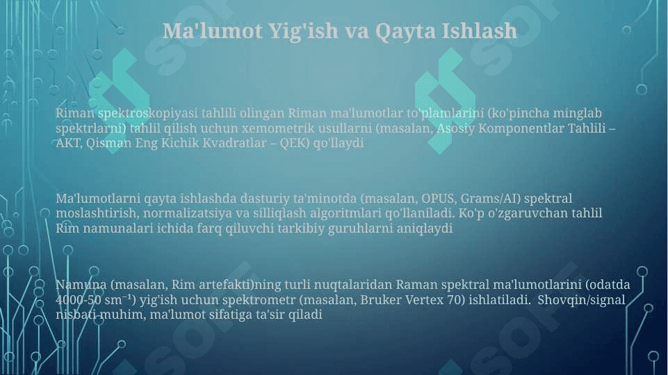 Roman spektroskopiya tahlil qilish 3