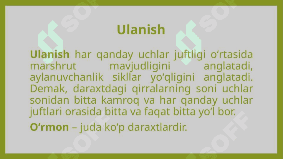 Daraxtlar grafning xususiy holati sifatida 4