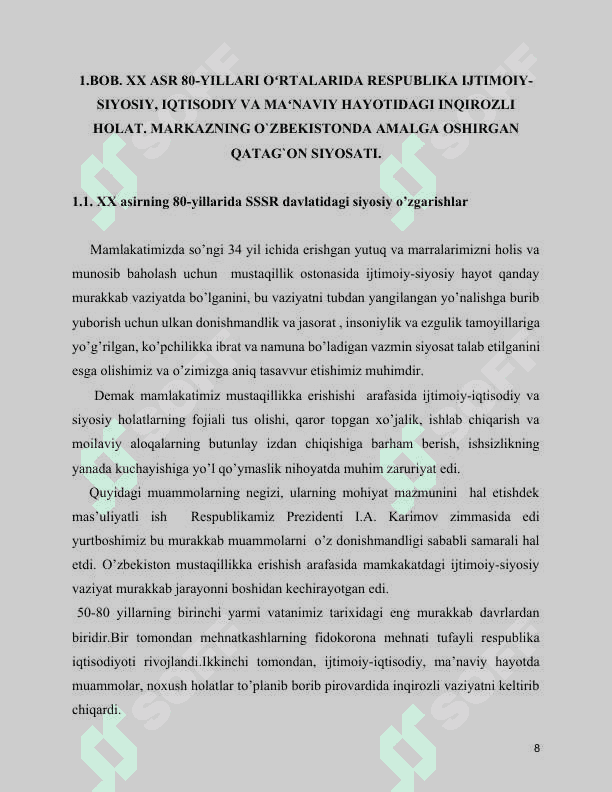 Òzbekistinda paxta ishi  kurs ishi 8