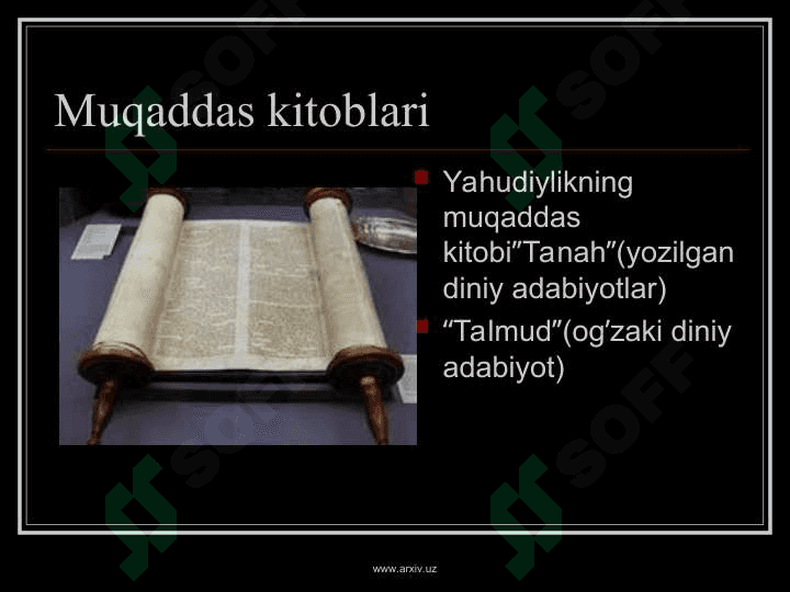 Yahudiylik dini haqida 4