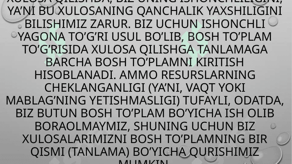 Statistik tadqiqot natijalarining ishonchlik darajasini baholash 4