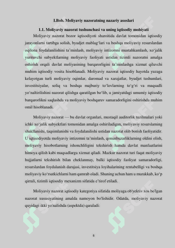 Moliyaviy nazoratning mohiyati, zarurligining tashkiliy shakllari 4