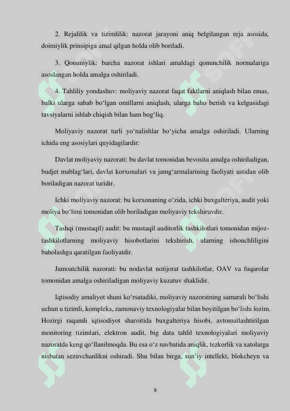 Moliyaviy nazoratning mohiyati, zarurligining tashkiliy shakllari 7