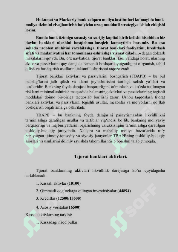 Tijorat banklari balansi va uning tahlili 2