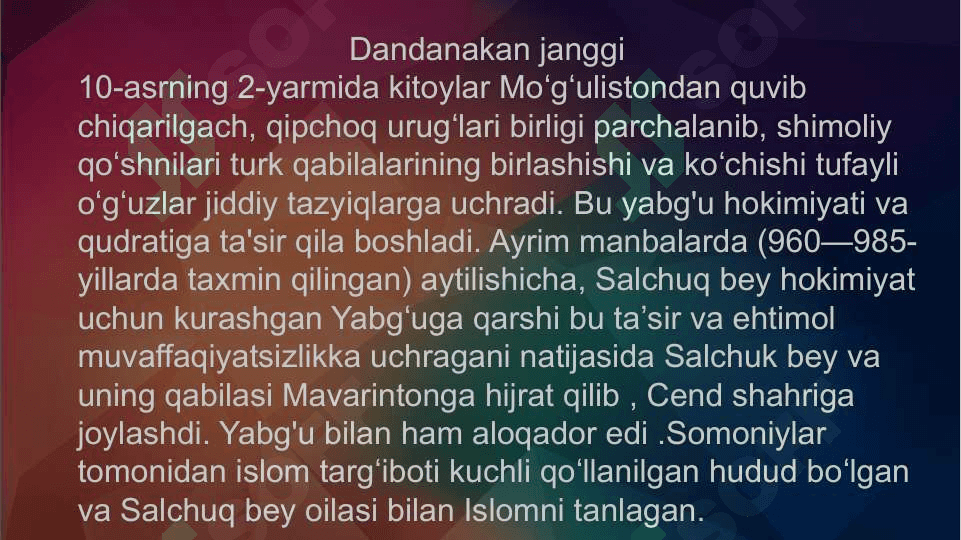Saljuqiylar davlati haqida 8
