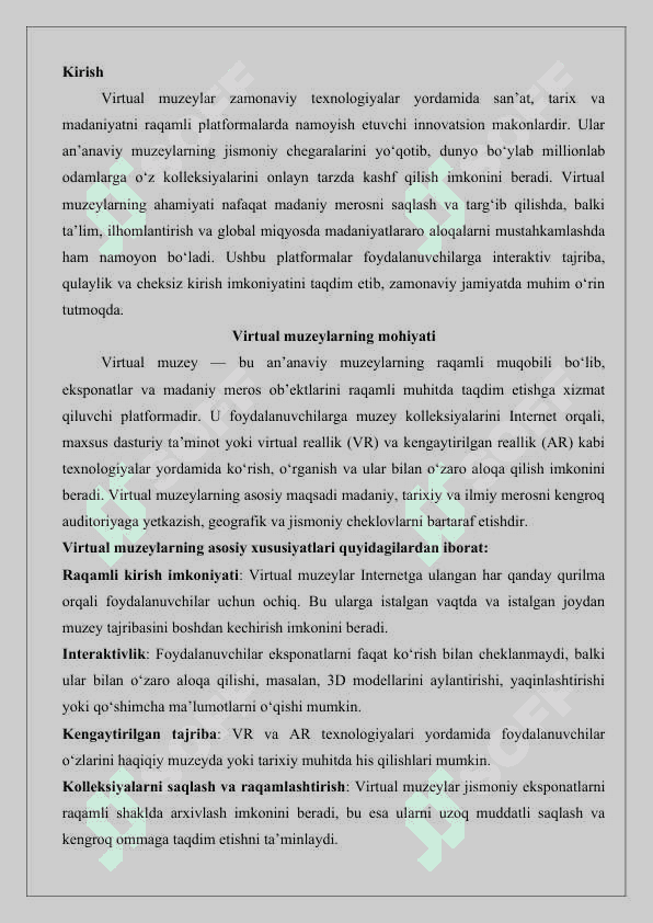 Virtual muzeylar va ularning ahamiyati 25 2