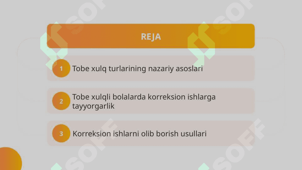 Tobe xulq turlarida korreksion ishlarni olib borish usullari slayd 2