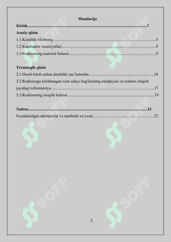 Riforming jarayonini moddiy balansi 2