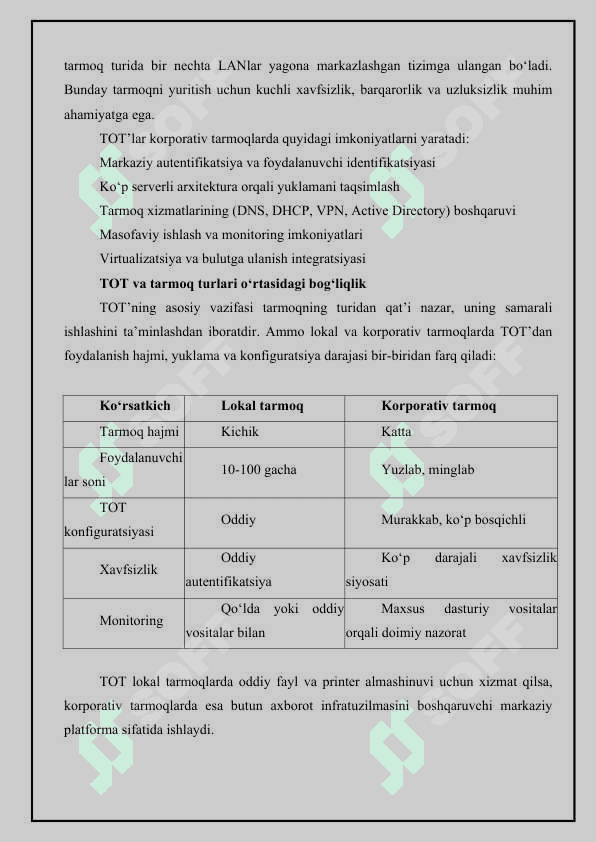 Tarmoq operatsion tizimi va uni sozlash. 8