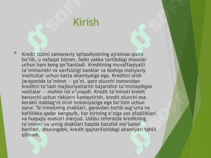 Kreditning ta’minoti va uning shakllari 3