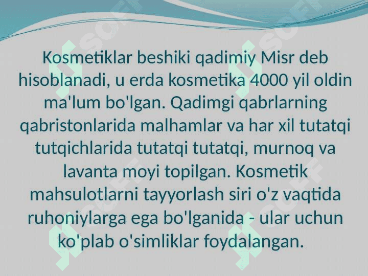 Zamonaviy tibbiyotda kosmetologiyaning tutgan o’rni. 3