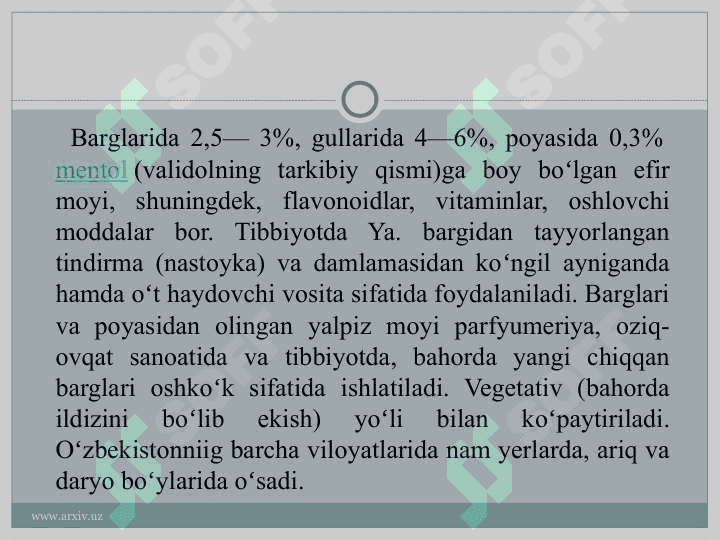 DORIVOR O'SIMLIKLAR 5