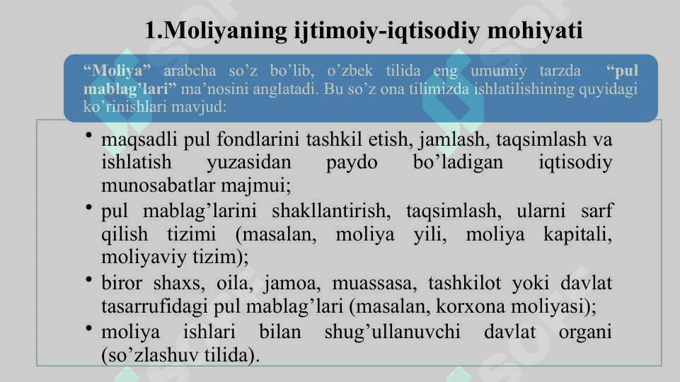 Moliyaning mohiyati va funksiyalari 3