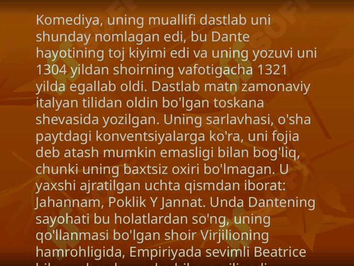 Dante Aligeyri ,,Ilohiy komediya'' 6